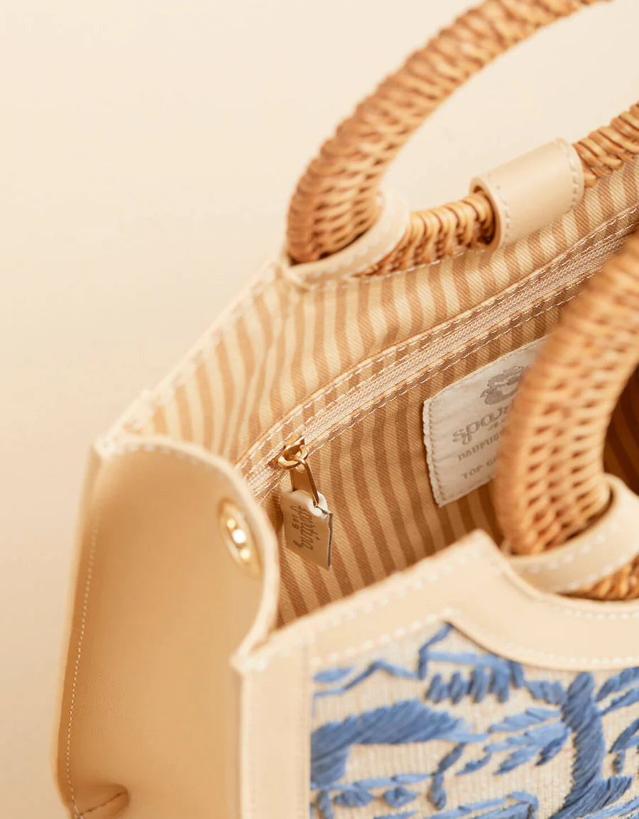 Straw Sienna Satchel Daise Seascape