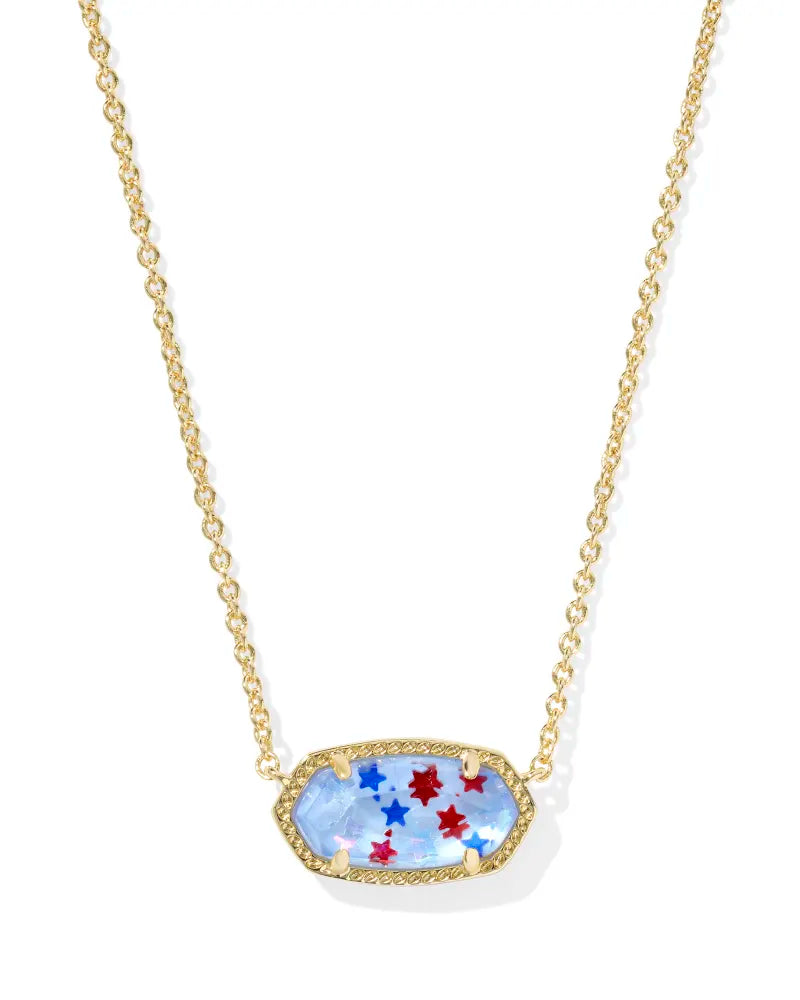 Elisa Gold Short Pendant Necklace