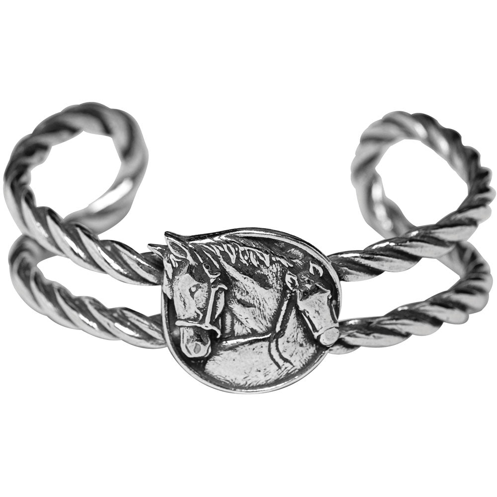 ROPE BRACELET WITH MARE & FOAL BY SALISBURY PEWTER