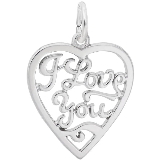 Sterling Silver "I Love You" Heart Charm