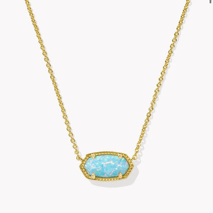Elisa Gold Short Pendant Necklace - NEW COLORS!
