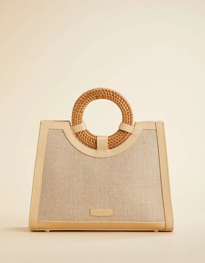 Straw Sienna Satchel Daise Seascape