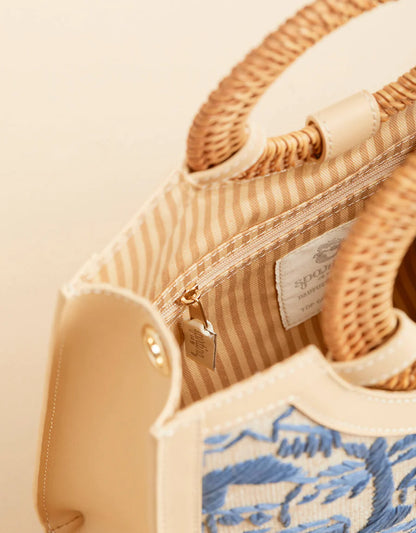 Straw Sienna Satchel Daise Seascape