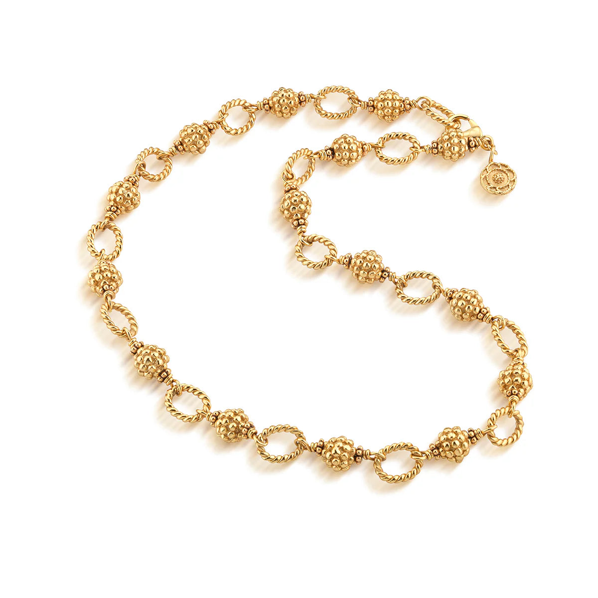 Berry & Bead Chain, 18" - Gold