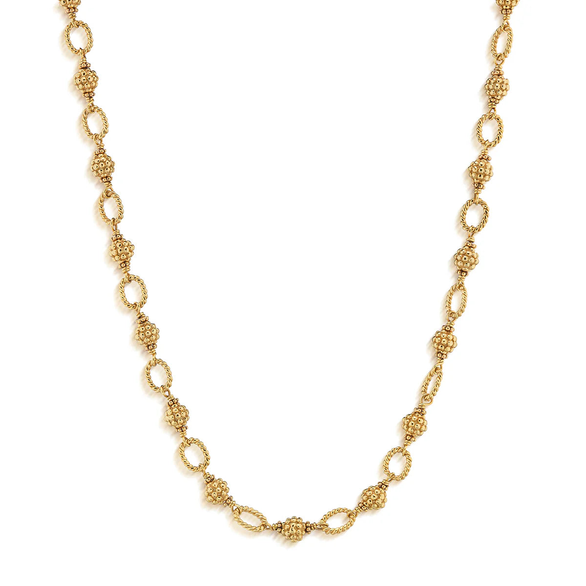 Berry & Bead Chain, 18" - Gold