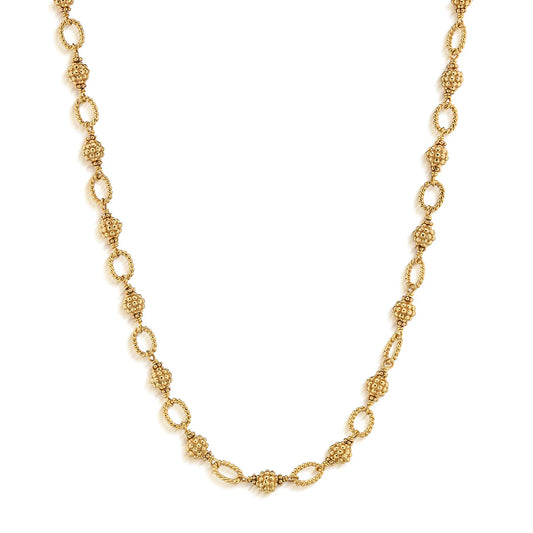 Berry & Bead Chain, 18" - Gold