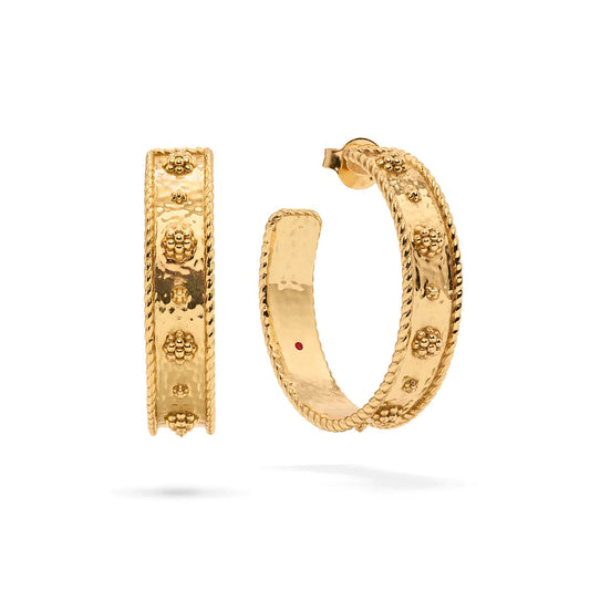 Berry Classic Large Hoop Earrings - Gold
