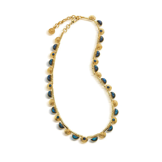 Cleopatra Riviere Necklace - Blue Labradorite