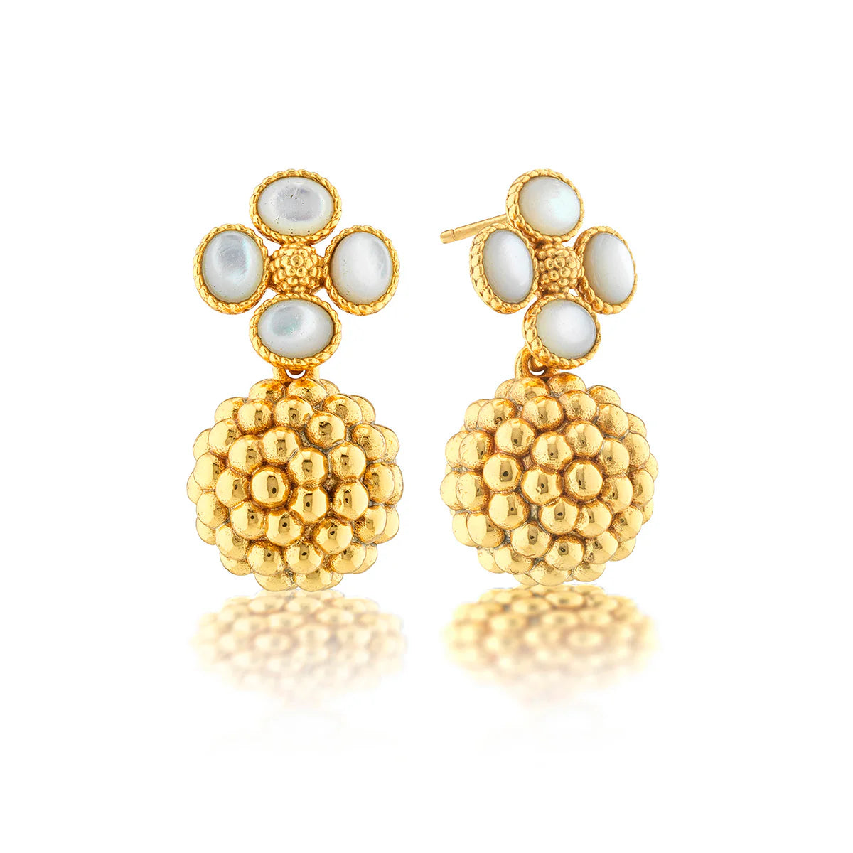 Berry Clover Drop Earrings - MOP Regular Price