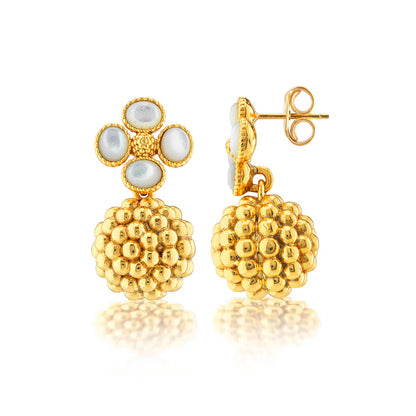 Berry Clover Drop Earrings - MOP Regular Price