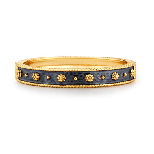 Berry Classic Hinged Bangle - Gold/Midnight