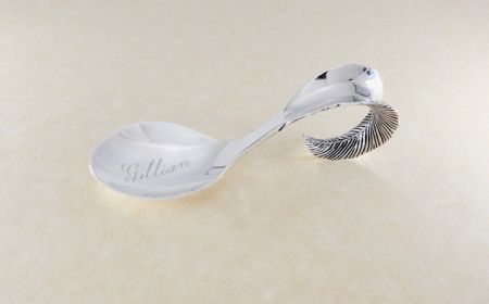 Grainger McKoy Mallard Feather Silver Baby Spoon