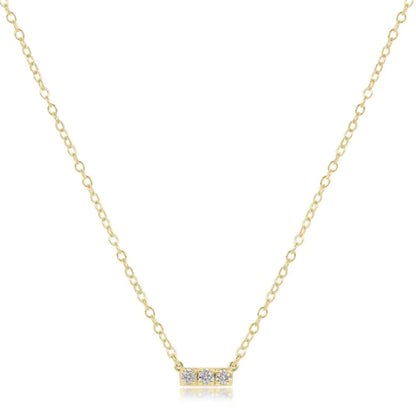 14kt Gold and Diamond Significance Bar Necklace