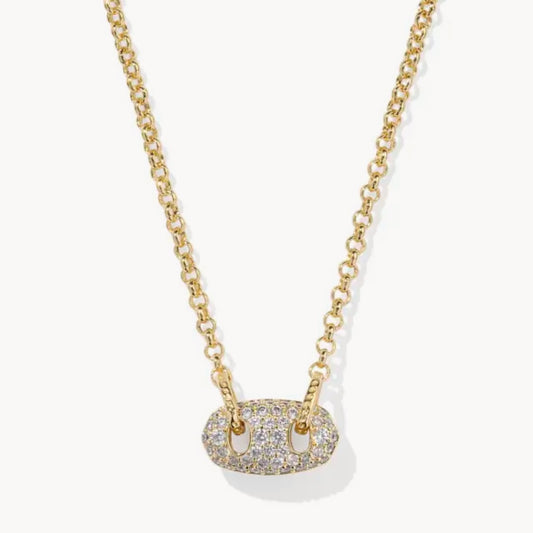 Bailey Gold Pave Pendant Necklace