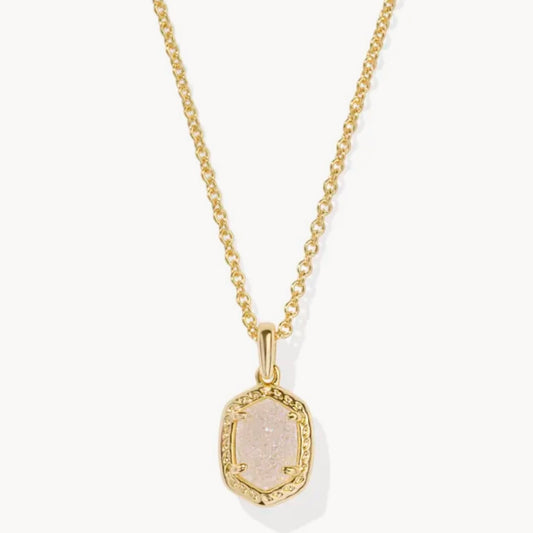 Daphne Gold Framed Pendant Necklace