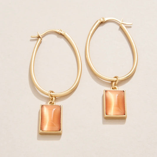 Chateau Hoop Earrings Optic Sunstone