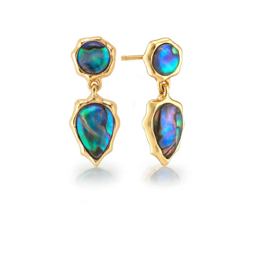 Aurora Small Drop Post Earrings - Abalone