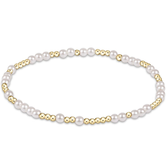 hope unwritten 3mm bead bracelet - pearl