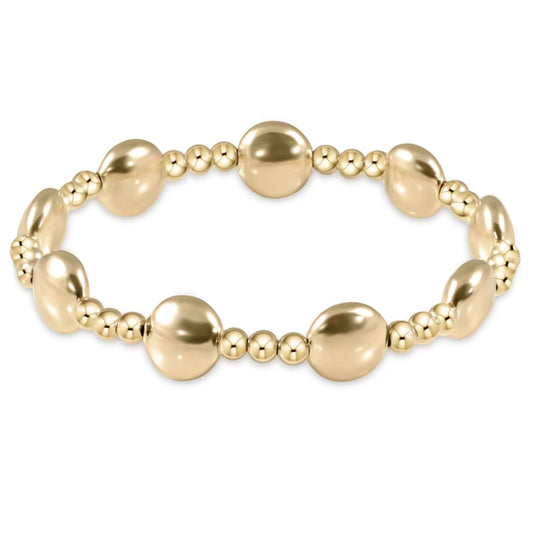 honesty gold sincerity pattern 10mm bead bracelet