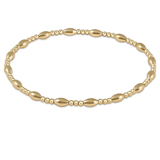 harmony sincerity pattern 2mm bead bracelet - gold