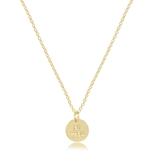 egirl 14" necklace gold - be you, small gold disc