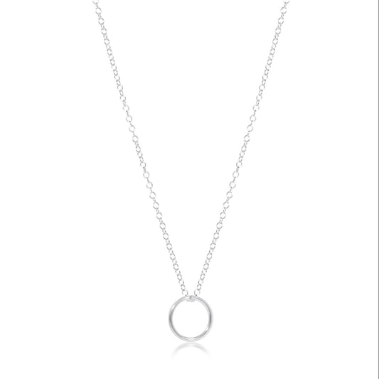 16" necklace sterling - halo sterling charm