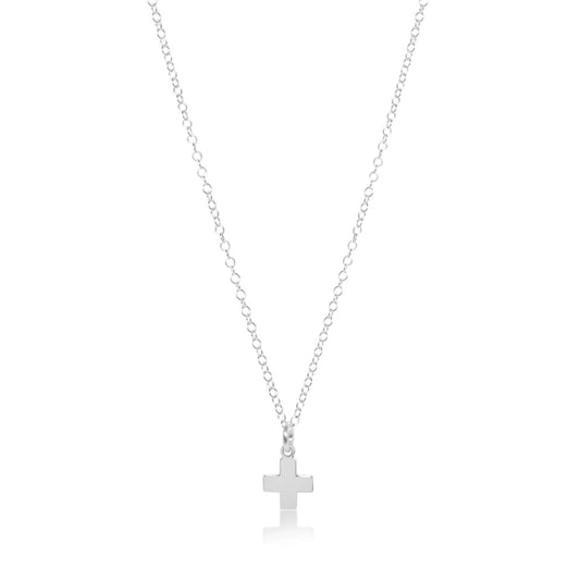 16" necklace sterling - signature cross sterling charm