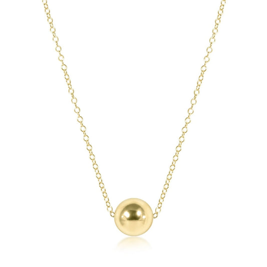 16" necklace gold - classic 8mm gold