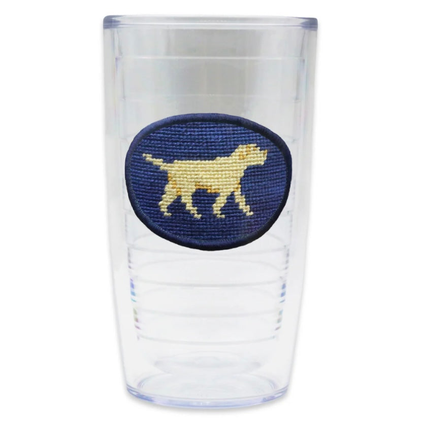 Yellow Lab Walking Needlepoint Tervis Tumbler