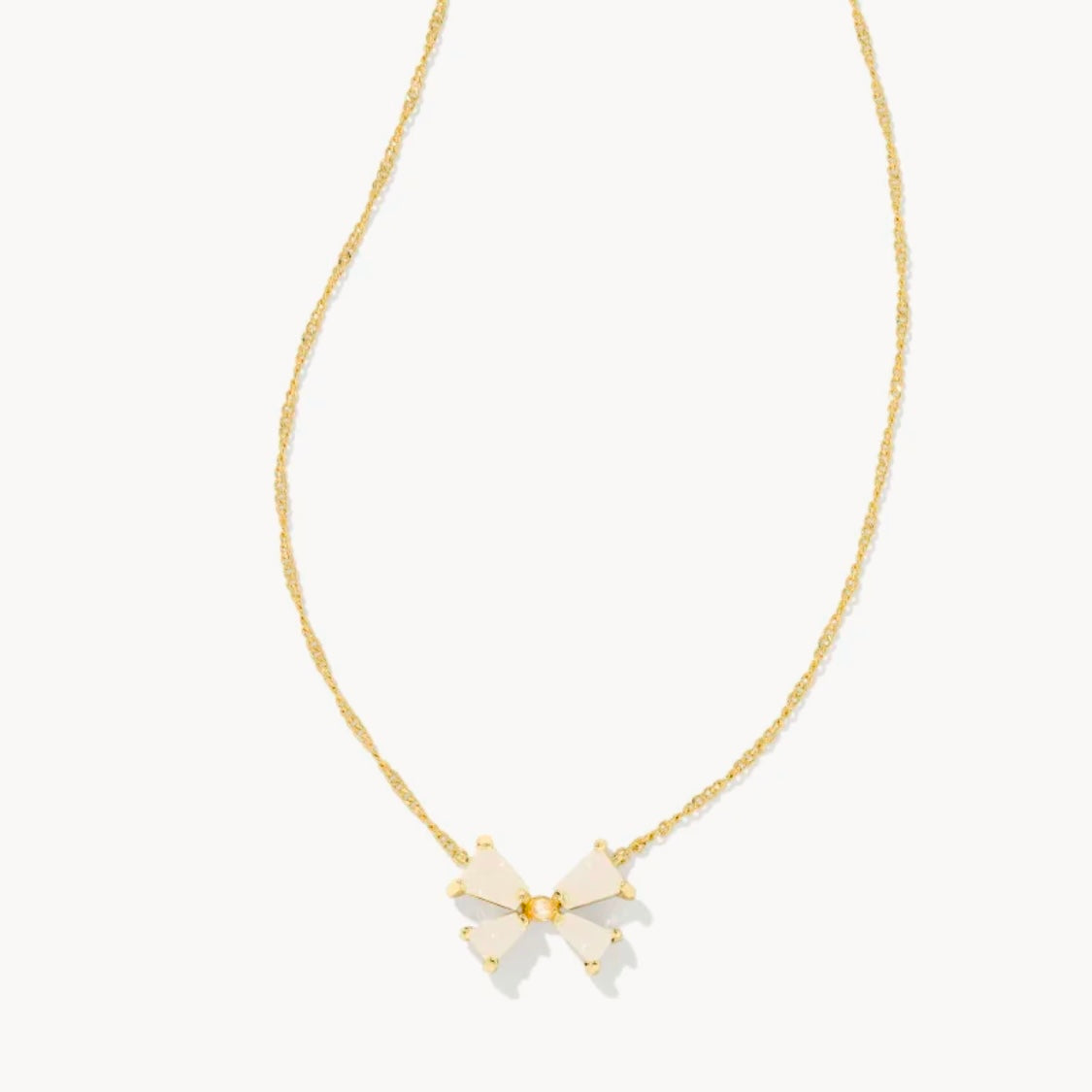 Blair Gold Bow Small Short Pendant Necklace