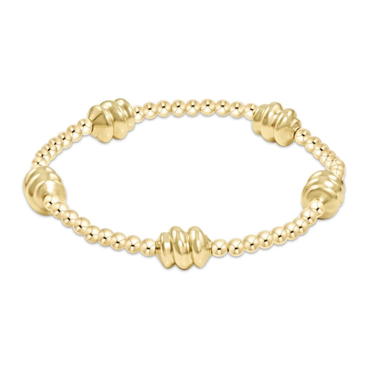 admire gold 3mm bead bracelet - gold