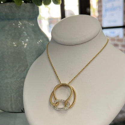 14kt Gold Pendant with Rope Chain