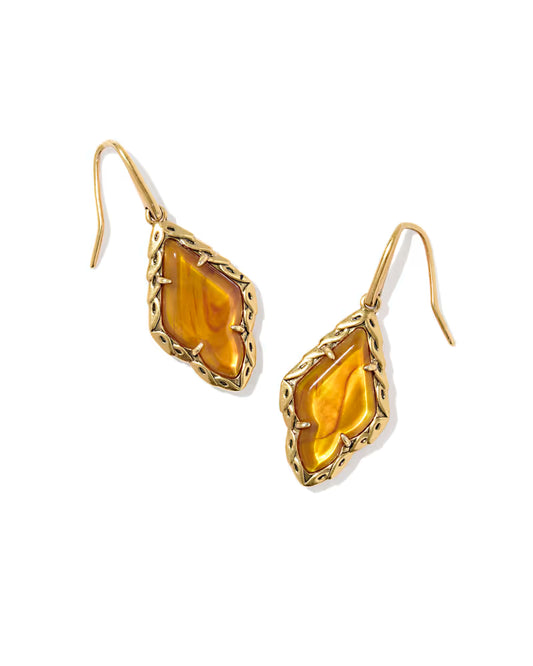 Adeline Vintage Gold Drop Earrings