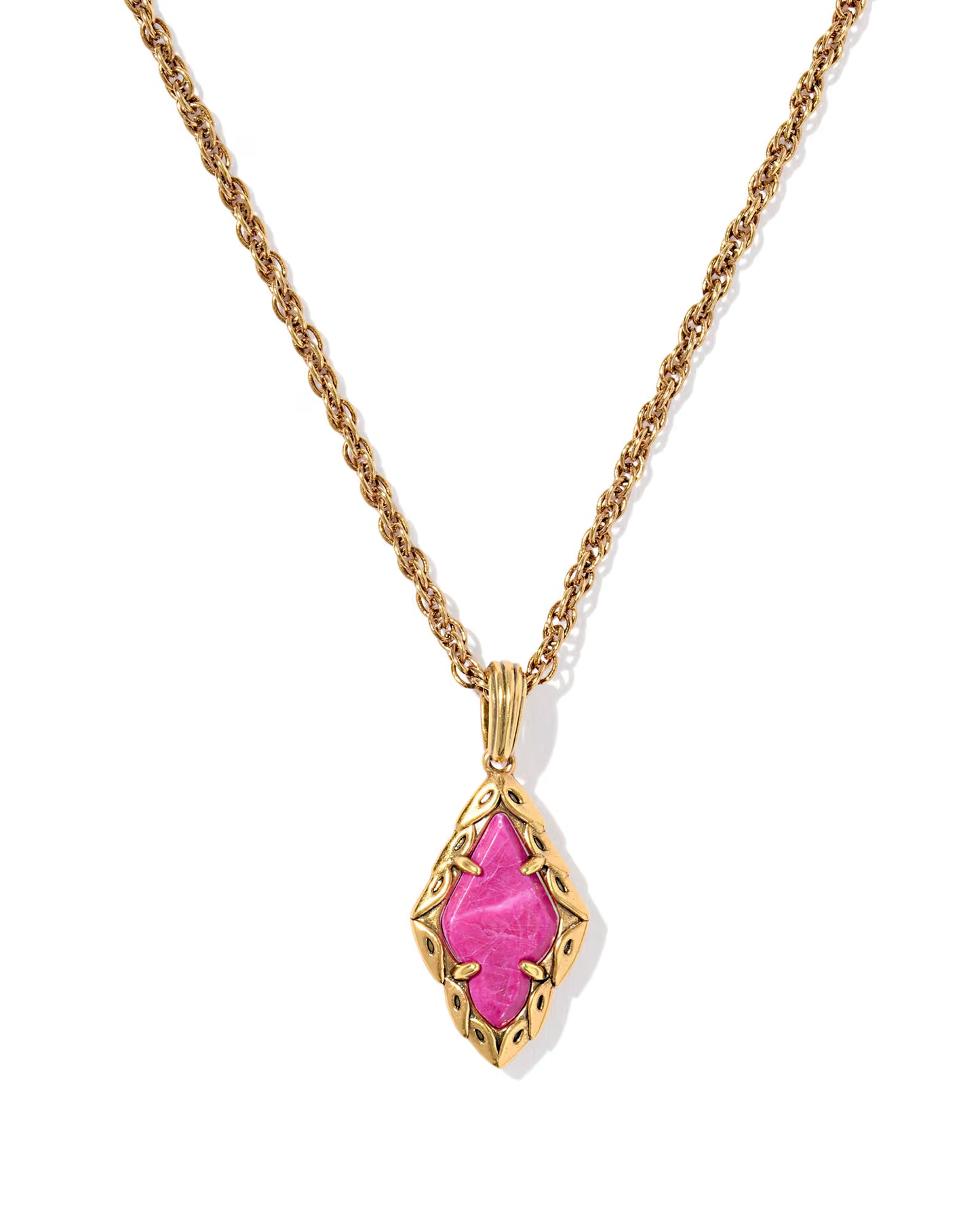 Adeline Vintage Gold Short Pendant Necklace