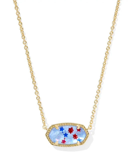 Elisa Gold Short Pendant Necklace