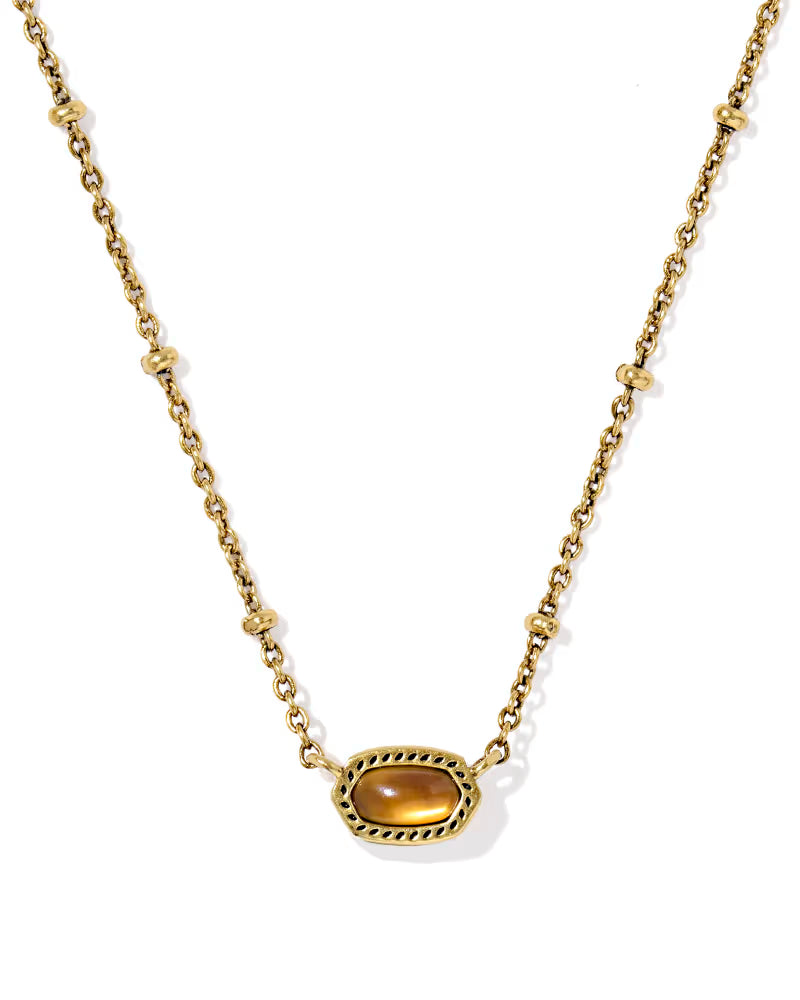 Mini Elisa Vintage Gold Satellite Short Pendant Necklace