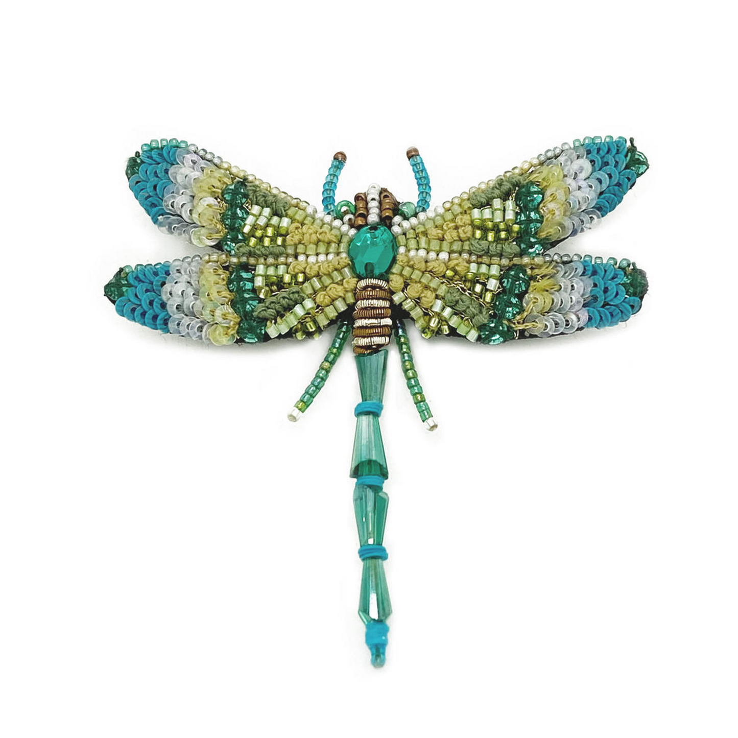 Trovelore Aqua Dragonfly Brooch Pin