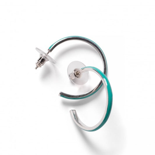 Southern Gates® Green Enamel Hoop Earrings (30mm)