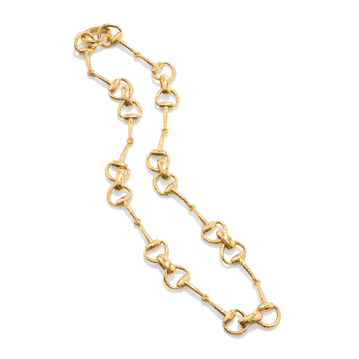 Equestrian Snaffle Bit 20" Chain Necklace - Gold