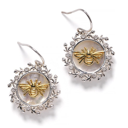 Southern Gates® Bee Mother Of Pearl Earrings