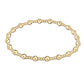 classic sincerity pattern 4mm bead bracelet - gold
