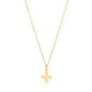16" necklace gold - signature cross gold charm