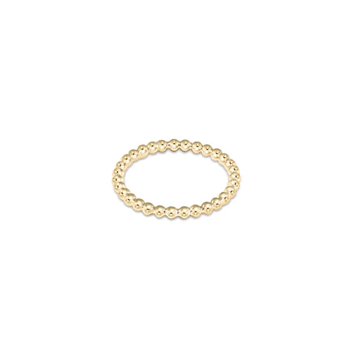classic gold 2mm bead ring