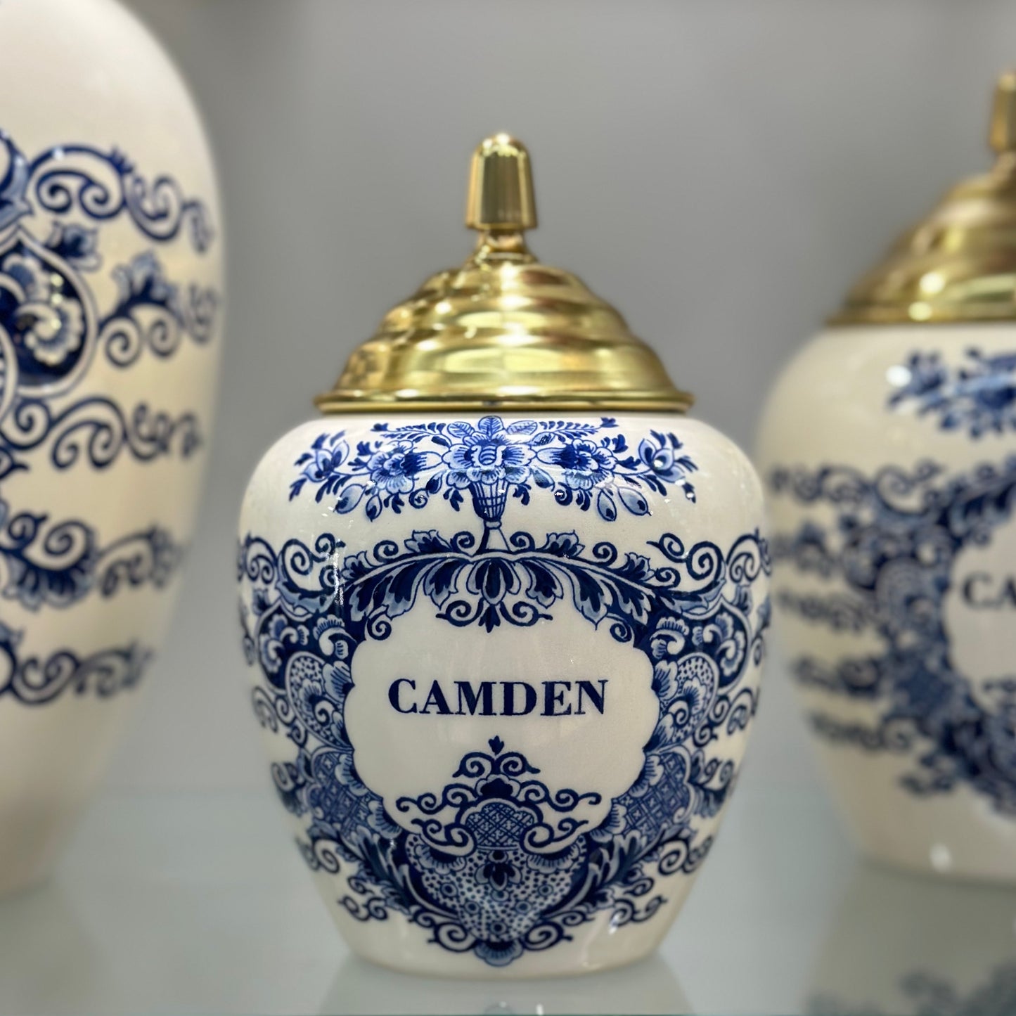 Camden Jars in Blue/White