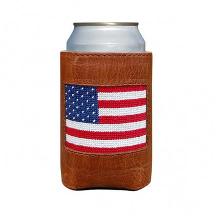American Flag Needlepoint Can Cooler