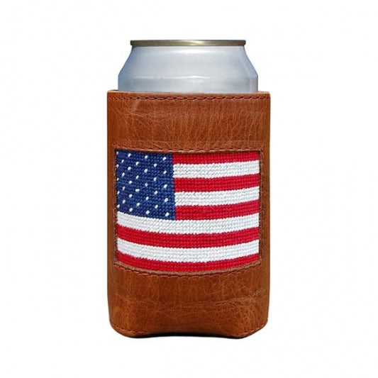 American Flag Needlepoint Can Cooler